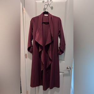 Maroon duster jacket